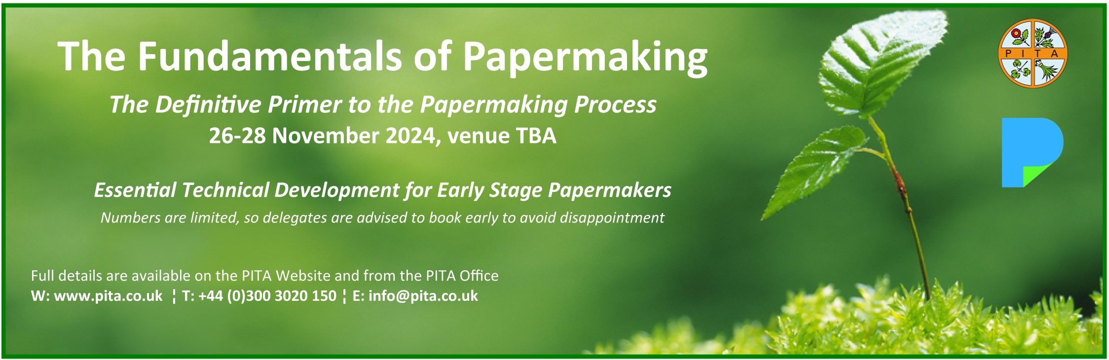 Fundamentals of Papermaking Banner Ad Nov 2024 no venue