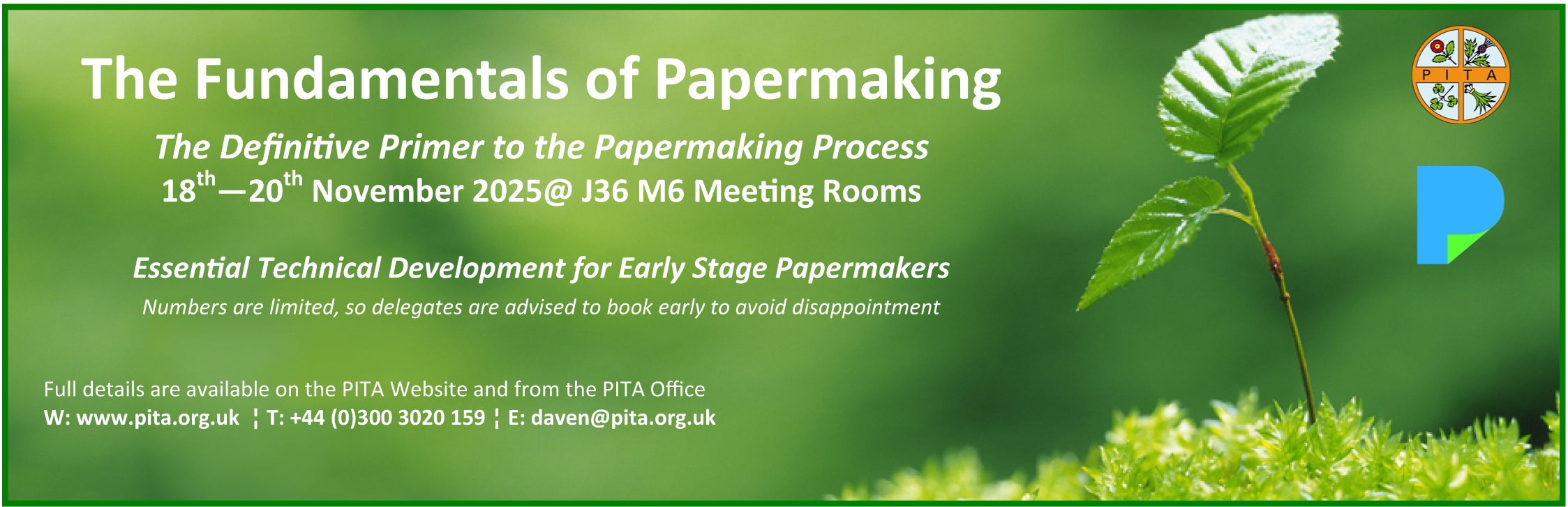 Fundamentals of Papermaking Banner Ad Nov 2025 with venue